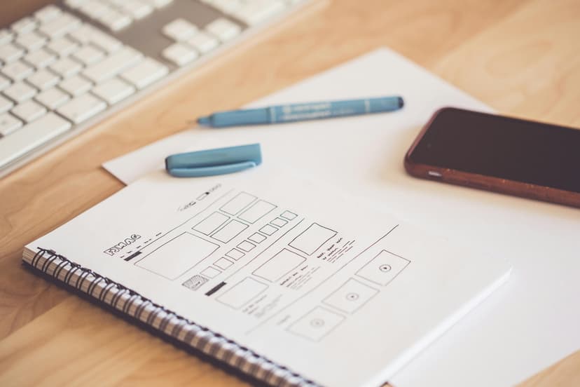 Webdesign wireframes voor een culturele instelling